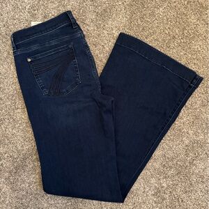 7 For All Mankind Dark Blue Flare Jeans